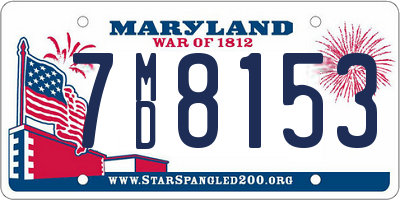 MD license plate 7MD8153