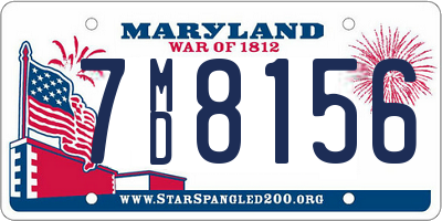 MD license plate 7MD8156