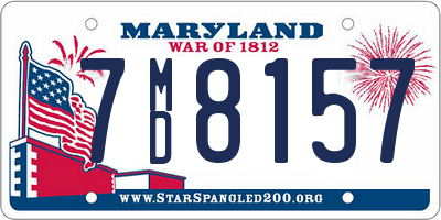 MD license plate 7MD8157