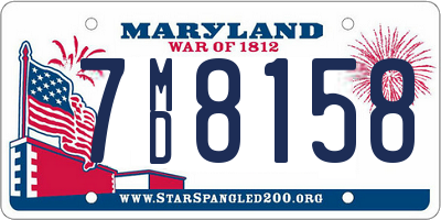 MD license plate 7MD8158