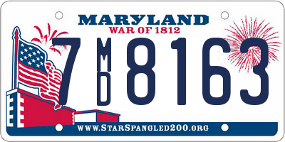 MD license plate 7MD8163