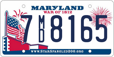 MD license plate 7MD8165