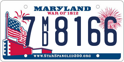 MD license plate 7MD8166