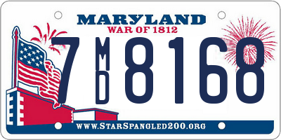 MD license plate 7MD8168