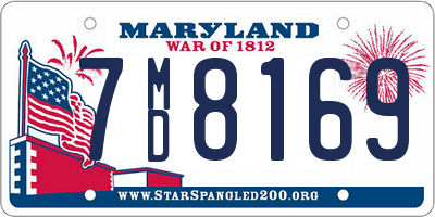 MD license plate 7MD8169