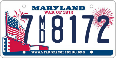 MD license plate 7MD8172