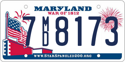 MD license plate 7MD8173