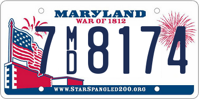 MD license plate 7MD8174