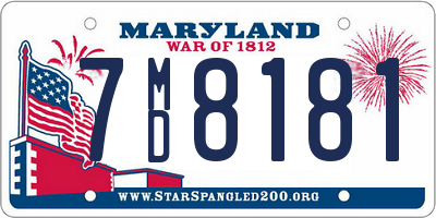 MD license plate 7MD8181