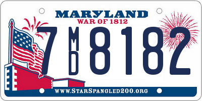 MD license plate 7MD8182