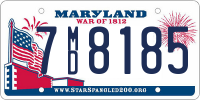 MD license plate 7MD8185