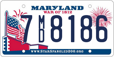 MD license plate 7MD8186