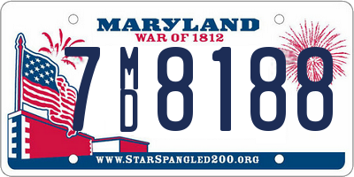 MD license plate 7MD8188