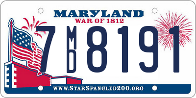 MD license plate 7MD8191