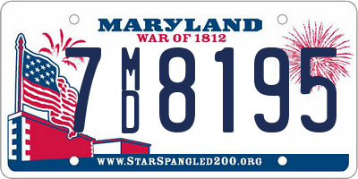 MD license plate 7MD8195