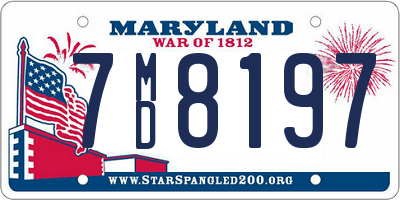 MD license plate 7MD8197