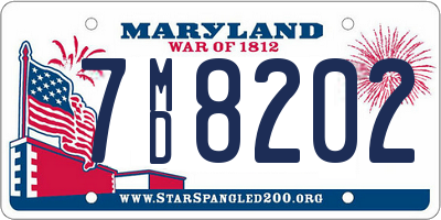 MD license plate 7MD8202