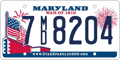 MD license plate 7MD8204