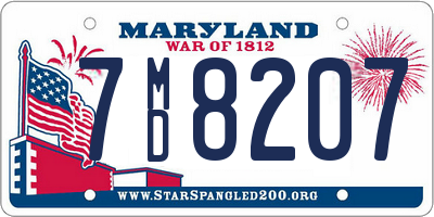 MD license plate 7MD8207