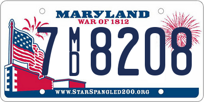 MD license plate 7MD8208