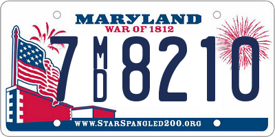 MD license plate 7MD8210