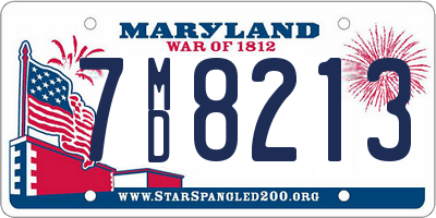 MD license plate 7MD8213