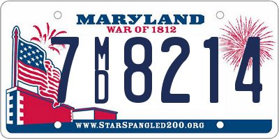 MD license plate 7MD8214