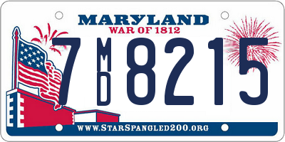 MD license plate 7MD8215