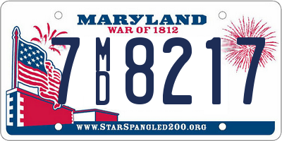 MD license plate 7MD8217