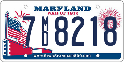 MD license plate 7MD8218