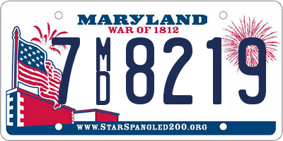 MD license plate 7MD8219