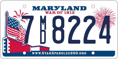 MD license plate 7MD8224