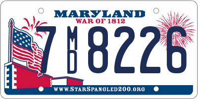 MD license plate 7MD8226