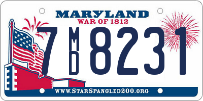 MD license plate 7MD8231