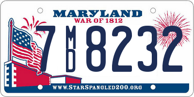 MD license plate 7MD8232