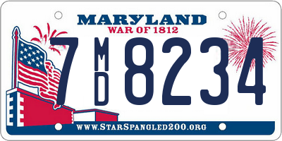 MD license plate 7MD8234