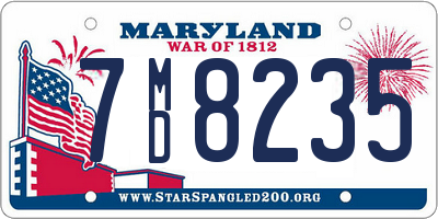 MD license plate 7MD8235