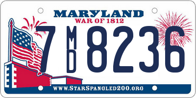 MD license plate 7MD8236