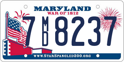 MD license plate 7MD8237