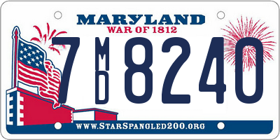 MD license plate 7MD8240