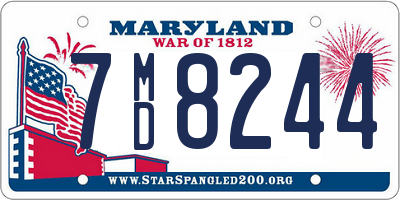 MD license plate 7MD8244