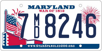 MD license plate 7MD8246