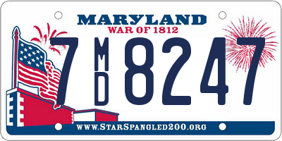 MD license plate 7MD8247