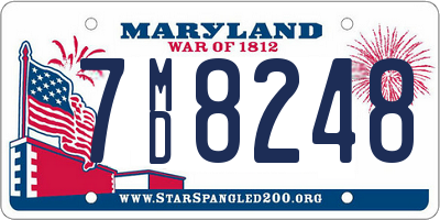 MD license plate 7MD8248