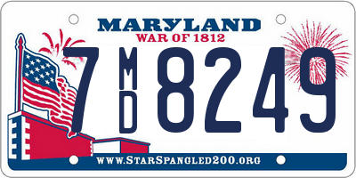 MD license plate 7MD8249