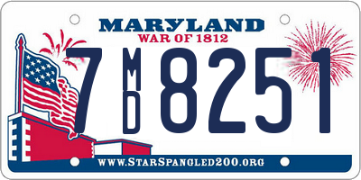 MD license plate 7MD8251