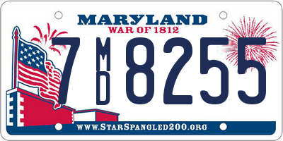 MD license plate 7MD8255