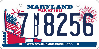 MD license plate 7MD8256