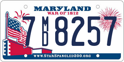 MD license plate 7MD8257