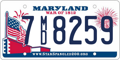 MD license plate 7MD8259